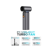 F1 Violent Turbo Jet Fan 130000rpm Ultra Güçlü Motor Güçlü Vakum 4000mah Bataryalı Üflemeli