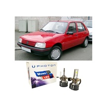 Peugeot 205 Uzun+kısa Far Ampulü H4 Mono Yeni Seri Beyaz 1986-1998