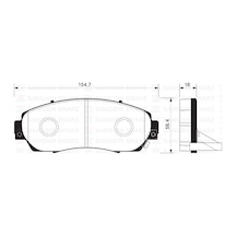 Sangsın Sp2115a Ön Balata Disk Honda Cr-v 15 Üstten Delikli 45022t0aa00-45022t0aa01-45022tk8a00 1 Takım -ıdır