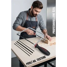 Profesyonel El Testeresi Kıl Testere + 5 Bıçak Çok Amaçlı Hassas Ahşap/metal Kesim Bıçakları 722493