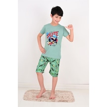 Vitmo erkek çocuk kapri  pijama takımı born to skate çağla