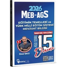 Hoca Kafası 2026 Meb-ags Eğitimin Temelleri Ve Türk Milli Eğitim Sistemi, Mevzuat Bilgisi 15 Deneme Çözümlü - Ömer Ekici