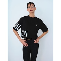 LOFT Oversize Kadın Tshirt K.kol Lf2036859 Q1.v1 Siyah