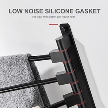 Novahub 180 Dönebilir 4 Kollu Katlanabilir Havlu Askısı - Gümüş Paslanmaz Alüminyum Diğer