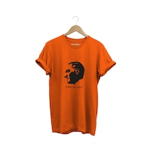 29 Ekim Atatürk Ve Ne Mutlu Türküm Diyene Yazı Baskılı Regular Fit Bisiklet Yaka T-shirt Turuncu