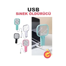 Usb Mini Sinek Öldürücü Raket Uv Mor Işıklı Elektrikli Sivrisinek Öldürücü
