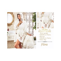 Bonny Home Flora Krem Bayan Fransız Dantelli Balayı Çeyizlik Hedi Krem
