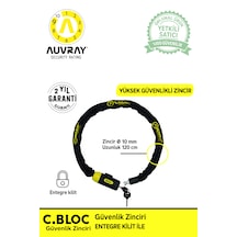 120 Cm C.bloc Güvenlik Zinciri Ø10 Mm, Entegre Kilitli 120cm Zincir