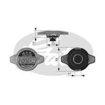 GATES RC134 Radyatör Kapağı Mazda Mitsubishi