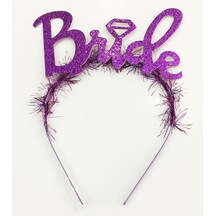 Mor Renk Bekarlığa Veda İtalik Yazı Alyanslı Bride Taç - Glob-707546 18