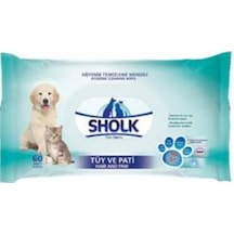 Sholk Köpek Tüy ve Pati Temizleme Mendili 60'lı
