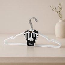 Metal Silikon Kaplı Elbise Askısı 10'lu Beyaz 40x50 Cm Diğer