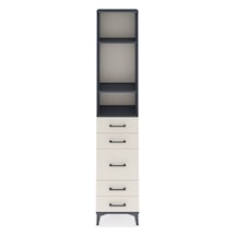 Arges Dolap 3 Raflı 5 Çekmeceli 44x30x221 Antrasit-aytaşı Antrasit
