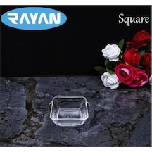 Square Tekli Kare Cam Kahvaltılık Kase Royaleks-25057 Diğer