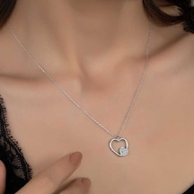 Swarovski Taşlı Gümüş Kalp Kadın Kolye (551181402)