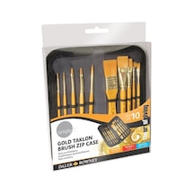 Daler Rowney Simply Gold Taklon Akrilik Çantalı Fırça Seti   10'Lu