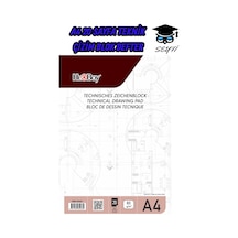A4 20 Sayfa Teknik Çizim Blok Defter Kopartılabilir Sayfalar Çok Renkli