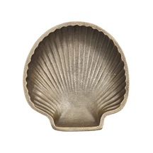 Yargıcı Deniz Kabuğu Formunda Pirinç Kaplama Dekoratif Kase 15x3 Cm 26ynha1028c St