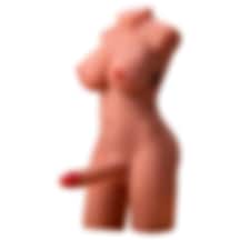 Lilitushop 2 İşlevli İleri Geri Hareketli 17cm Penisli Anal Vücut