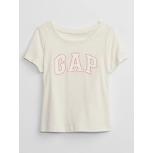Gap V-hs Ss Logo T Kız Çocuk K.kol Tshırt Ekru
