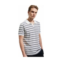 Koton Çizgili Kısa Kollu Regular Fit V Yaka Polo Tişört Lacivert Çizgili 5sam10064mk 7s2 Çok Renkli