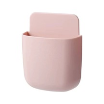 Goldenqian 1 Adet Duvara Monte Saklama Kutusu Cep Telefonu Tv Klima Uzaktan Kumanda Fişi Depolama Rafı Oturma Odası Saklama Kutusu Toptan Pink Pink