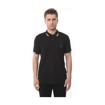 Fitmens Pamuklu Kumaş Slim Fit Dar Kesim Kıvrılmaz Polo Yaka Tişört Fs-003012 - Siyah-2179