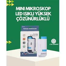 Led Aydınlatmalı 80 200 Kat Büyütmeli Cep Mikroskop Mh-hs3342-7741