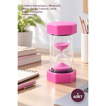 1 Adet Renkli Kum Saati 5 Dakika Zamanlayıcı, Masaüstü Dekor, Renkli Tasarım, Sand Timer, Hourglass Diğer