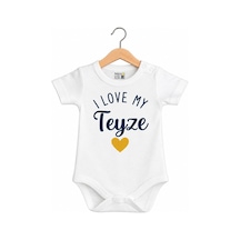 Babylimon Teyze Baskılı Özel Tasarım Bebek Zıbını Beyaz - 936542263 Beyaz