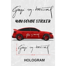 Gazi Mustafa Kemal Yan Gövde Sticker Hologram - 864812018