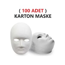 100 Adet, Karton Maske, Boyanabilir, Eğitici Maske Boyama, Etkinlik Ve Hobi Maskesi