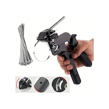 Sunshine011 Otomatik Kendinden Kilitlenmeli Kablo Bağı Pensesi 100adet Siyah Dayanıklı Metal