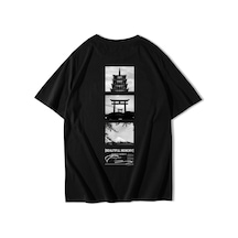 Brz Collectıon Brz Collection Unisex Oversize Beautiful Memory Tokyo T-shirt Siyah