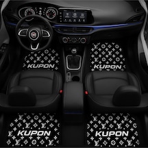 Fiat Egea Sedan / Hatchback / Cross Premium Dekor Halı Paspas 4 Parça Set Kupon Siyah