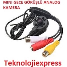 Mini Gece Görüşlü Ir Kamera Yüksek Çözünürlük 8 Ir Led Pinhole