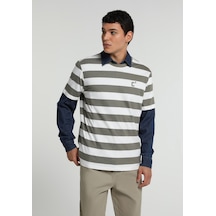 Colin's Colins Regular Fit Yuvarlak Yaka Çizgili Erkek Beyaz Kısa Kol Tişört Cl1083024 Q1.v1 Ofw