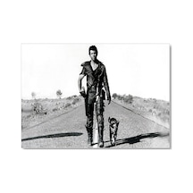 Cakasepetim Mad Max Ve Köpeği Siyah Beyaz Ahşap Mdf Tablo