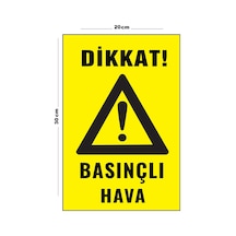 Metal Basınçlı Hava 20cm X 30cm A4 Büyüklüğünde Uyarı Levhası Yönlendirme Tabelası