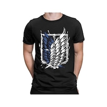 Noıssey Kırmızı Etiket Gala Titan Anime T-shirt Erkekler Model745 17096 Siyah