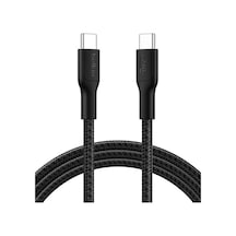 Eco Örgülü Usb-c - Usb-c Kablosu, 2 M, 240 W, Yumuşak, Esnek Hızlı Şarj Kablosu, İphone 16, Galaxy S25, Pixel 9, Macbook, İpad Pro Ve Daha Fazlası İçin Tip-c Şarj Kablosu - Siyah Usb 2.0