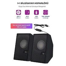 Sprange Sr-pn784 3w 2 Usb 2.0 + 3.5mm Usb 5v Hoparlör Siyah