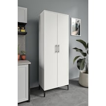 Plain Metal Ayak Metal Kulp Pla2200 Çok Amaçlı Dolap Mutfak Dolabı Banyo Dolabı Ayakkabılık Balkon Dolabı Kiler Dolabı Beyaz
