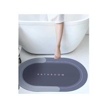 Buççin Online Mağaza Su Emici Paspas Şık Tasarım Abdest Paspası Kaymaz Taban Diyatom 40 60 Cm Oval Paspas Kauçuk Orta 6 Çok Renkli