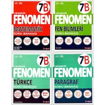 Fenomen 7. Sınıf Matematik B +türkçe B +fen Bilimleri B +paragraf B Kitabı 4 Kitap
