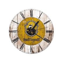 Hufflepuff Harry Potter Tasarım Duvar Saati (407732571) Çok Renkli