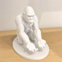 Vaveni 3d Baskı Goril Telefon Tutucu - Kaslı Goril Masaüstü Telefon Standı-beyaz Arz