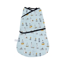 Xindoker Yeni Doğan Bebek Pamuklu Sarıcak, 3-4 Ay İçin M Boy, Yelken Gemisi Desenli Kucak Örtüsü