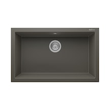 Gordion 77 K013 Granit Evye 770x475 Mm Tek Göz Mutfak Evyesi - K013 Gordion 77 Gri Gri