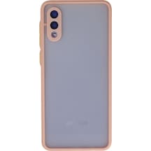 Samsung Galaxy A02 Kılıf Montreal Silikon Kapak - Pembe Çok Renkli